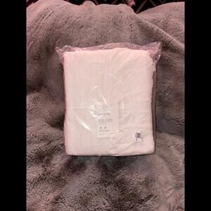 Pottery barn Belgian flax linen fringe ruffle king /cali king duvet in white